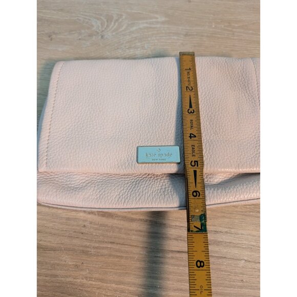 Kate Spade Leather Bag Small Flap Crossbody Purse Eggshell Strap Some Wear - Picture 10 of 10